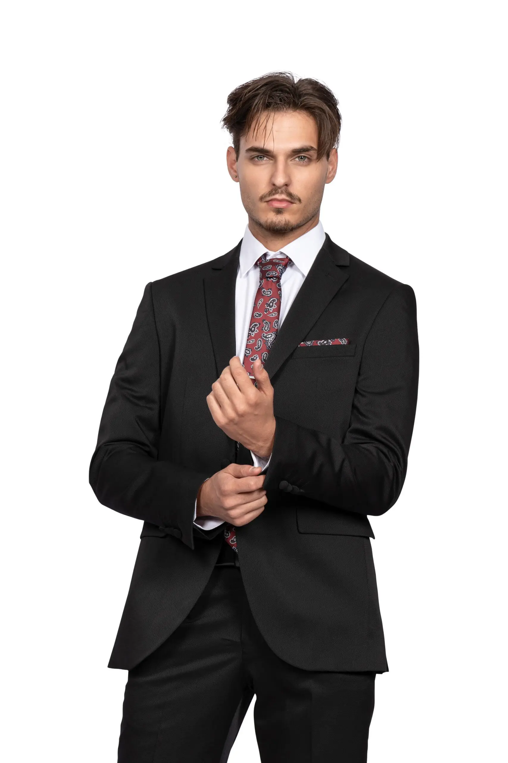 Ανδρικό Κουστούμι Slim Fit Senso Diverso Μαύρο 169