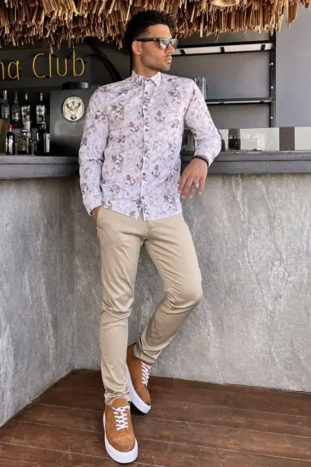 Παντελονι Chino Summer Breeze Μπεζ Ben Tailor