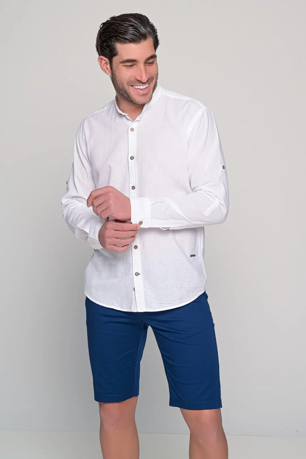 Πουκαμισο Μαο Λινο Reviera Ben Tailor