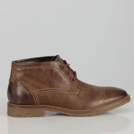 Ανδρικά Μποτάκια Δερμάτινα Derby Καφέ 1922-136