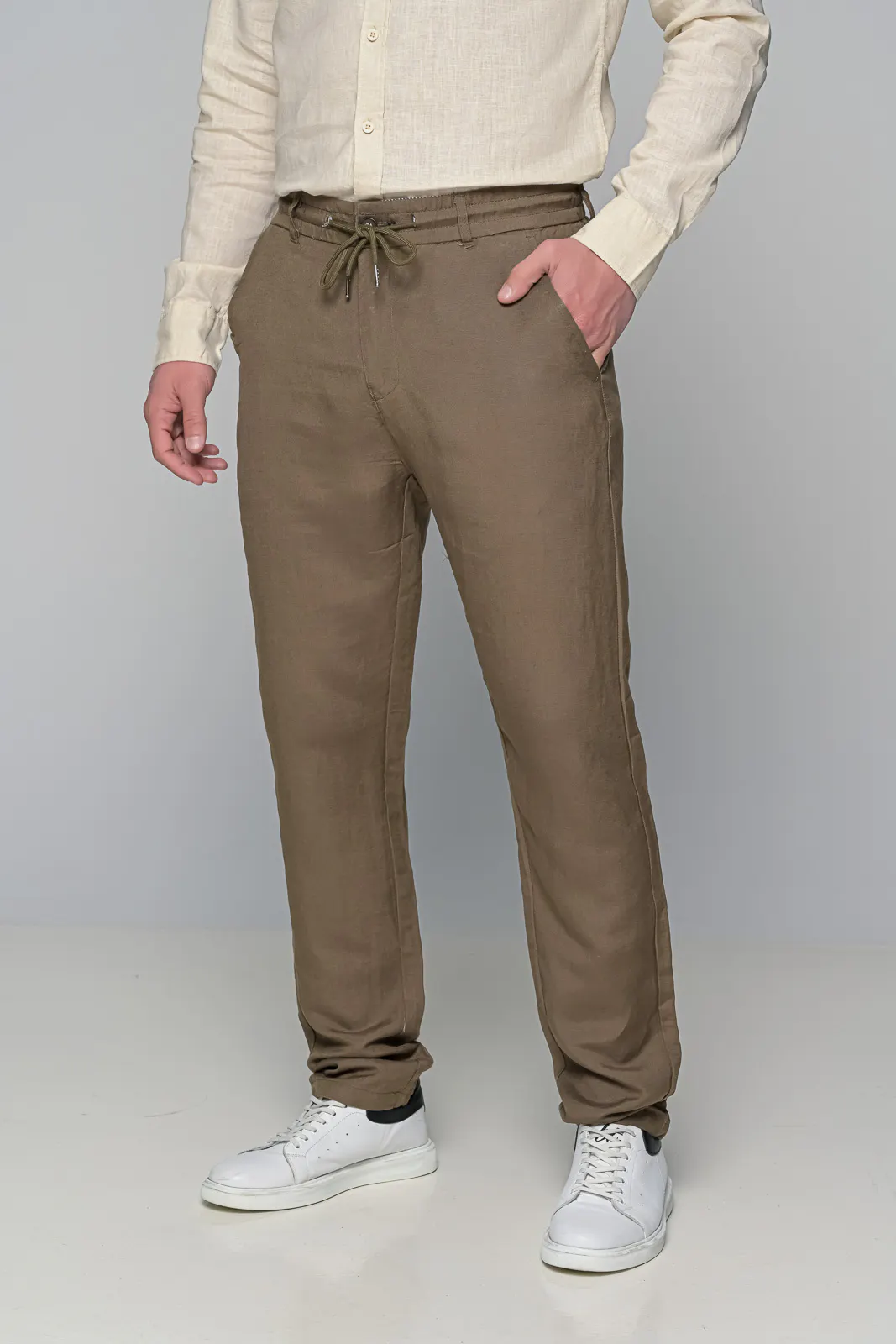 Παντελονι Linen Coral Ben Tailor