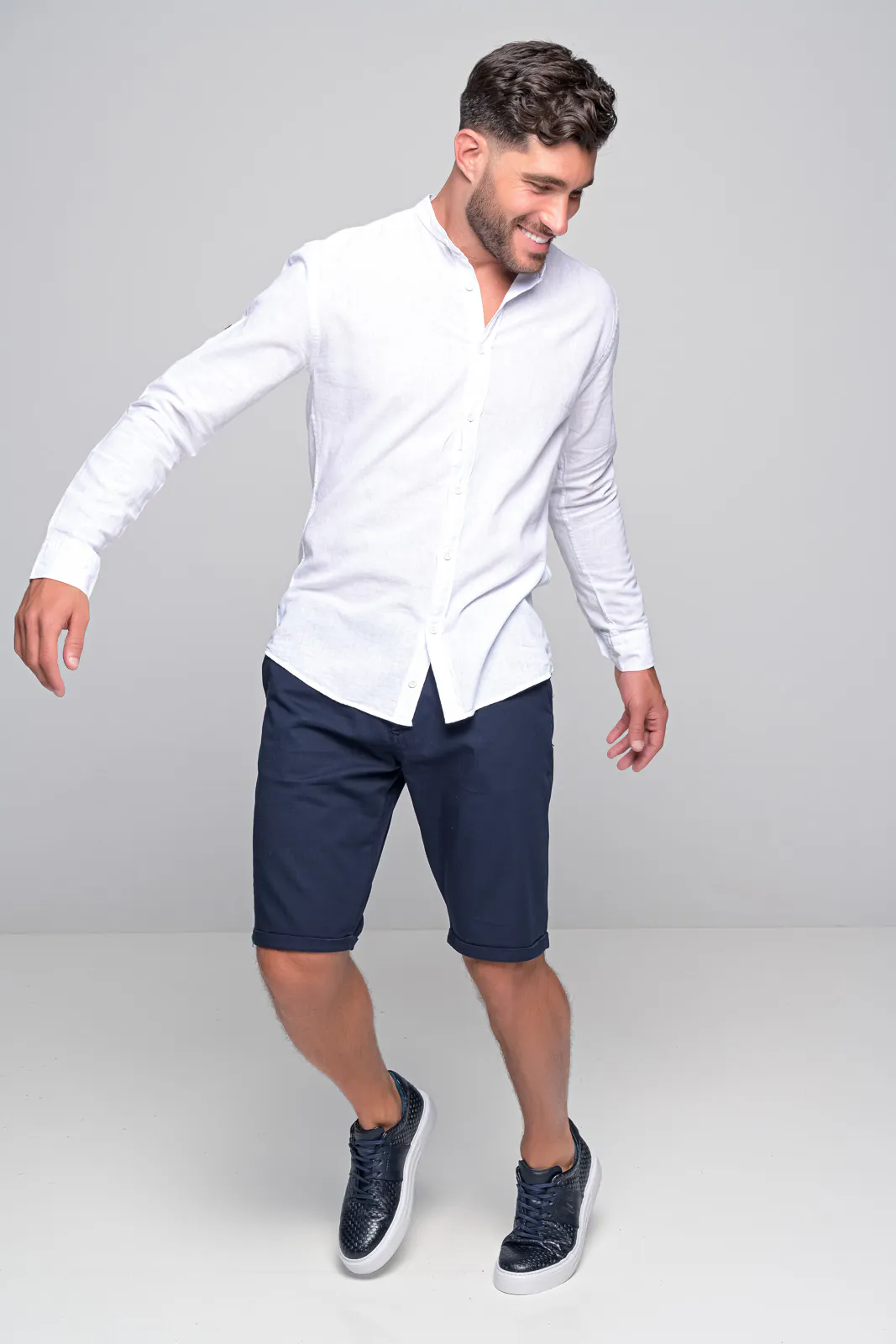 Πουκαμισο Μαο Λινο Reviera Ben Tailor