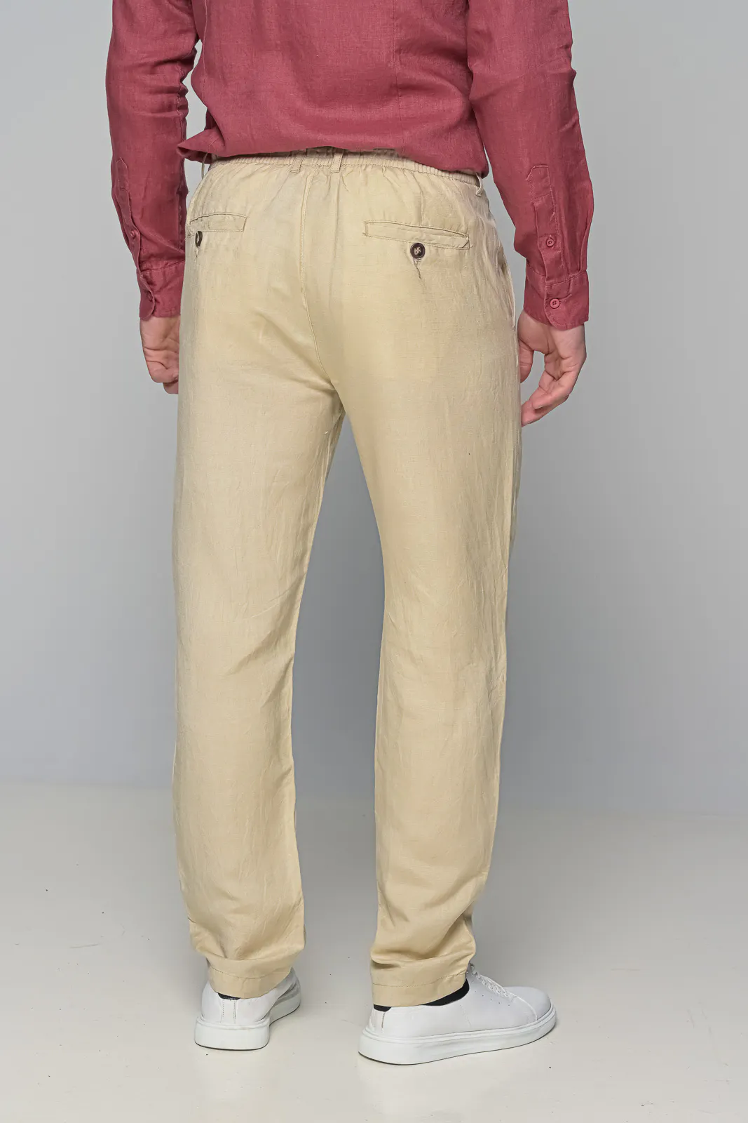 Παντελονι Linen Coral Ben Tailor