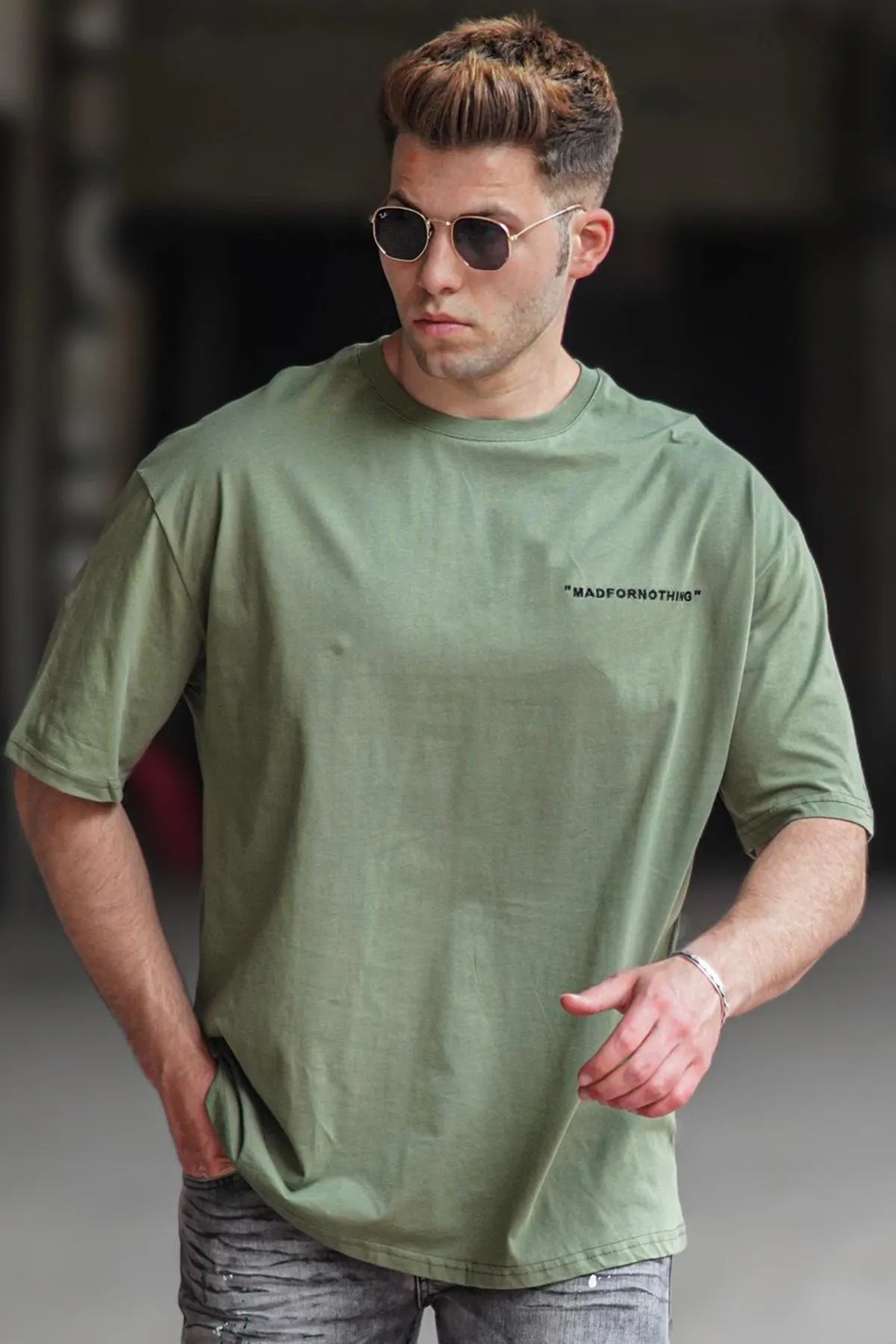 Κοντομάνικη Μπλούζα Oversized Mdxt