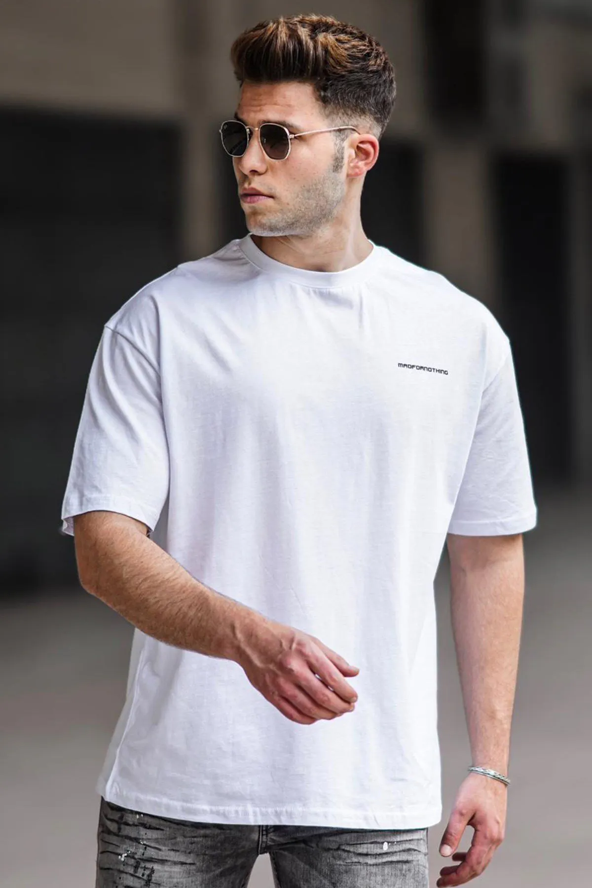 Κοντομάνικη Μπλούζα Oversized Mdxt