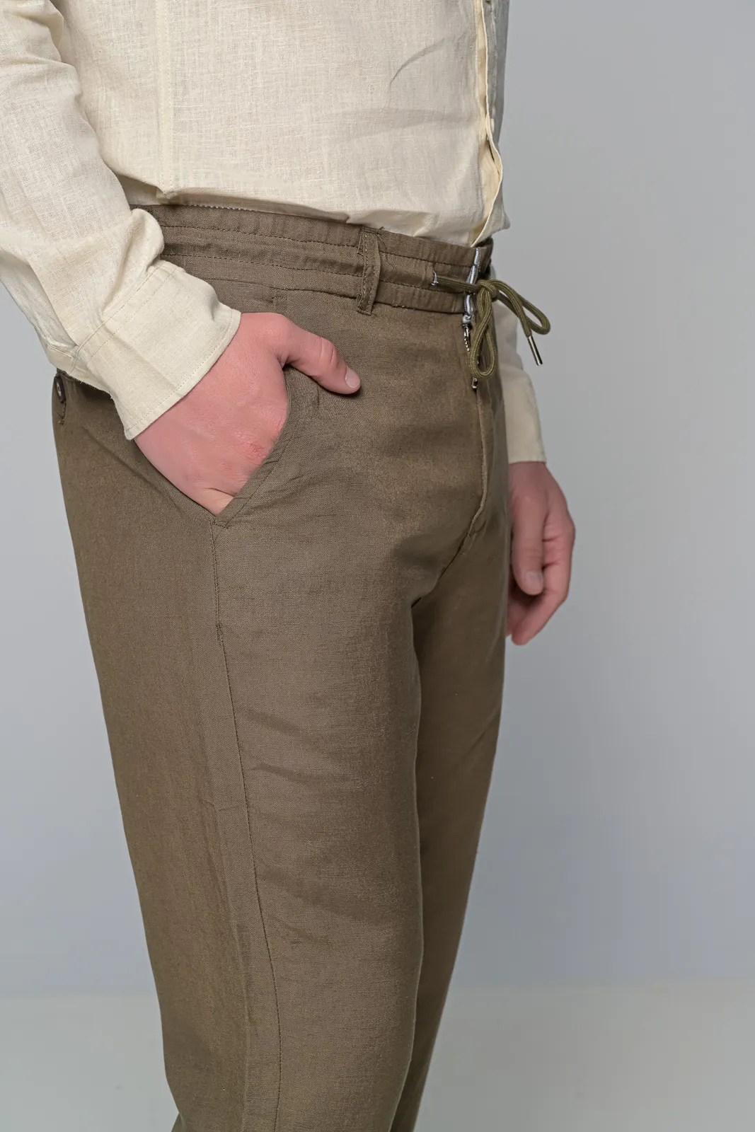 Παντελονι Linen Coral Ben Tailor