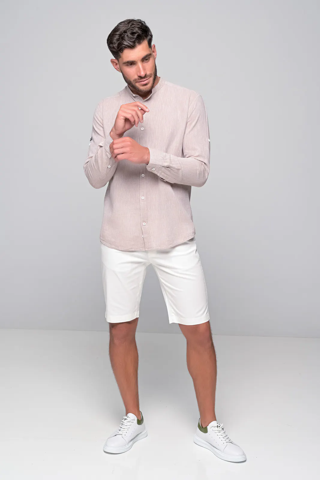Πουκαμισο Μαο Λινο Reviera Ben Tailor