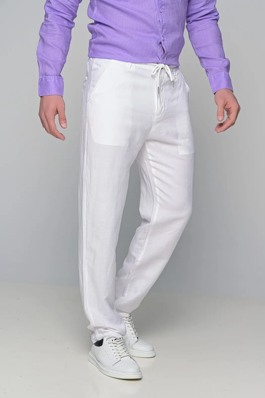 Παντελονι Linen Coral Ben Tailor