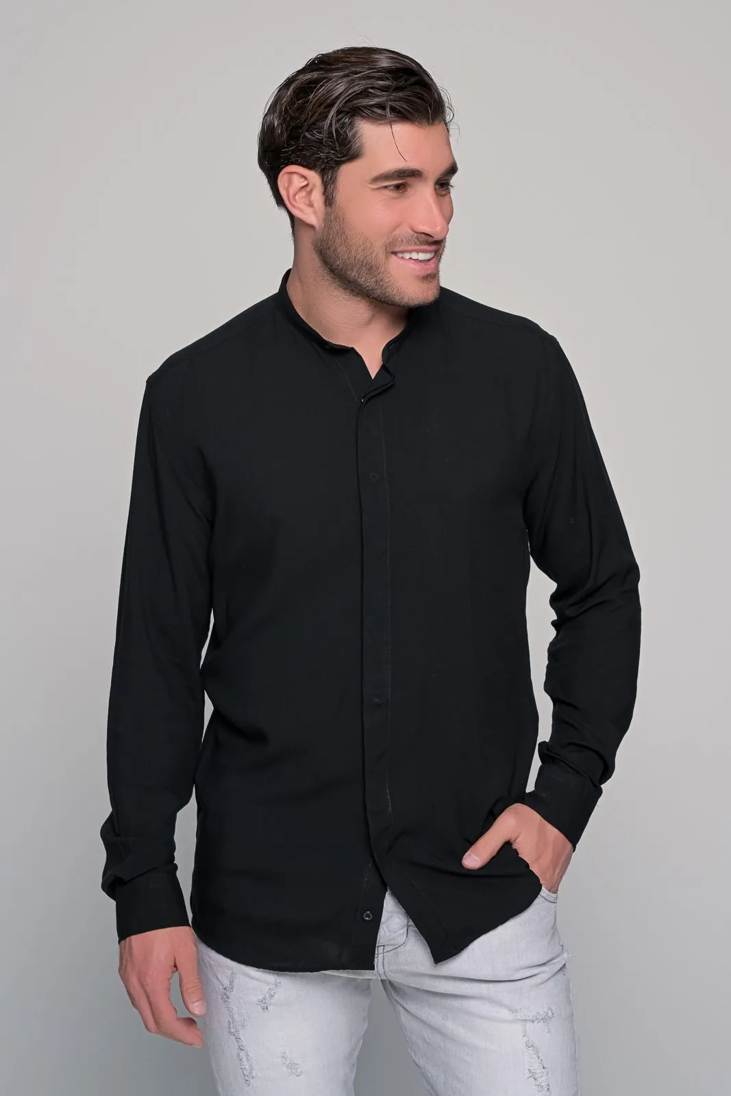 Πουκαμισο Μαο Viscose Ben Tailor