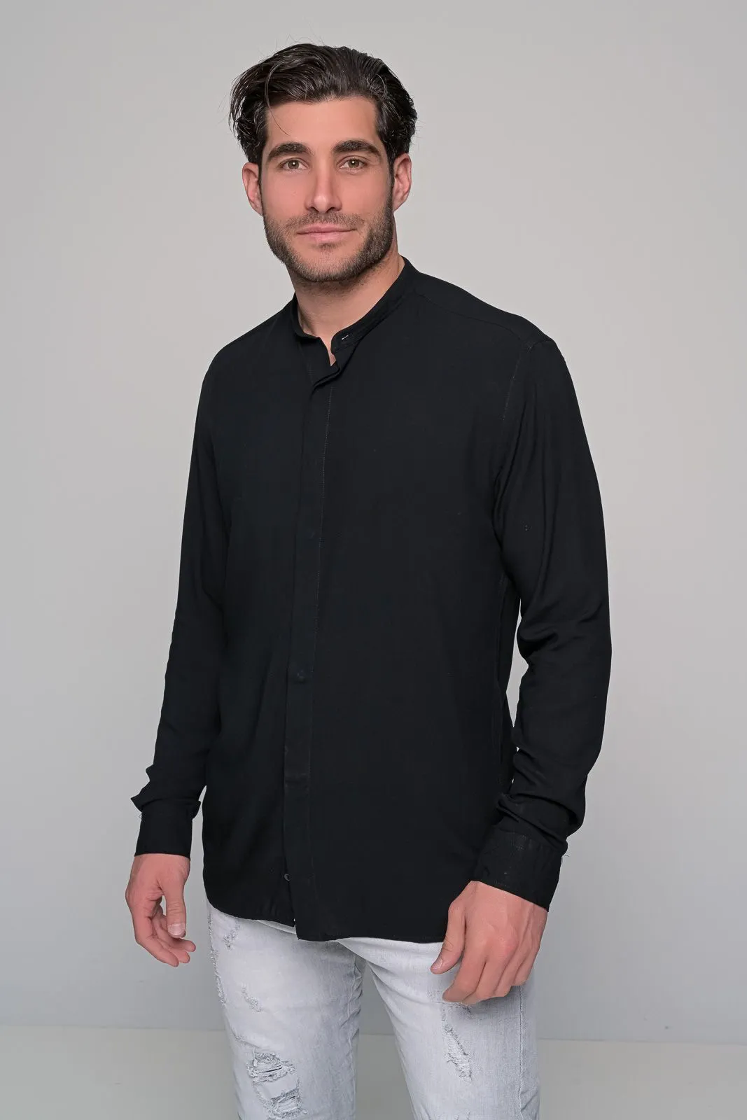 Πουκαμισο Μαο Viscose Ben Tailor