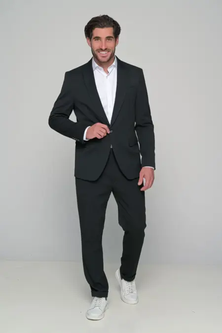 Ανδρικό Slim Fit Κοστούμι Alessandro Ben Tailor Μαύρο