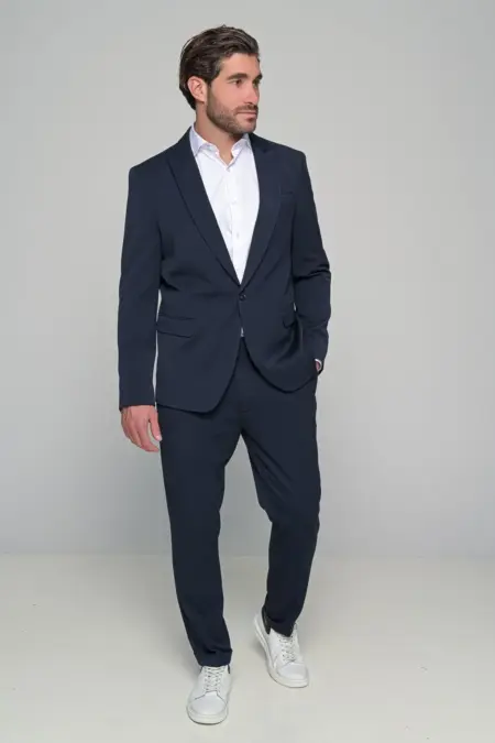 Ανδρικό Slim Fit Κοστούμι Alessandro Ben Tailor Μπλε