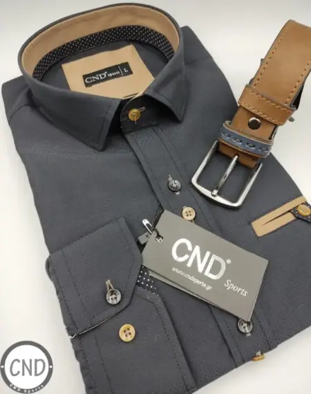 Πουκάμισο Cnd Sports Μακρυμάνικο Σε Στενή Γραμμή 4600