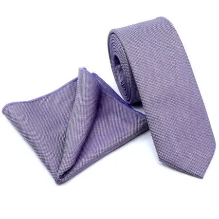 Σετ Ανδρικής Γραβάτας Oxford Με Μαντιλάκι L-047-12