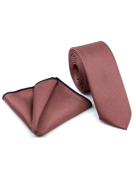 Σετ Ανδρικής Γραβάτας Oxford Με Μαντιλάκι L-047-80