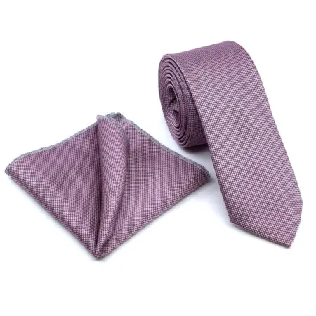 Σετ Ανδρικής Γραβάτας Oxford Με Μαντιλάκι L-047-82