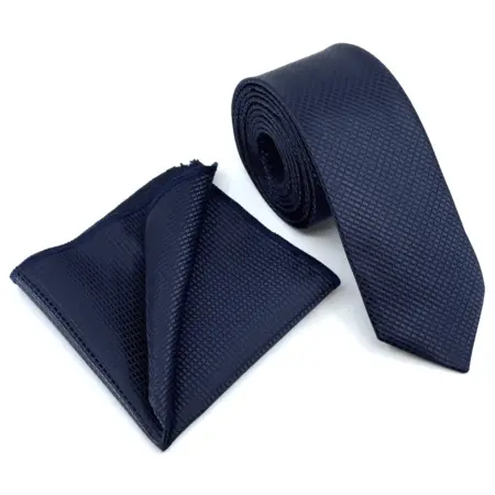 Σετ Ανδρικής Γραβάτας Ζακάρ Τύπου Micro Με Μαντιλάκι L-050-170