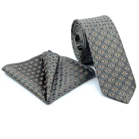 Σετ Ανδρικής Γραβάτας Micro Με Μαντιλάκι L-050-238-A