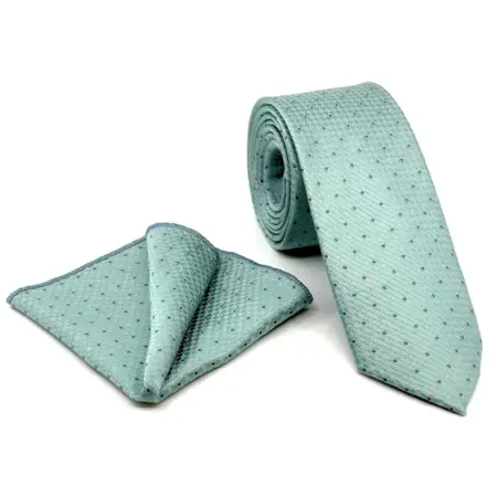 Σετ Ανδρικής Γραβάτας Micro Με Μαντιλάκι L-050-260B