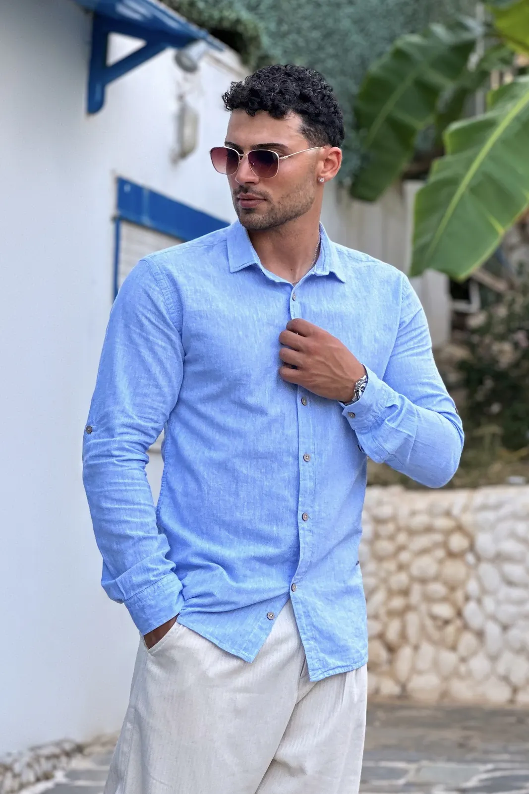 Πουκαμισο Λινο Island Ben Tailor