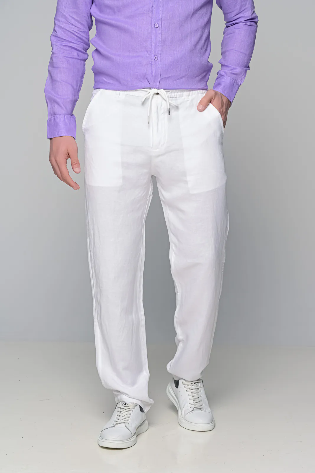 Παντελονι Linen Coral Ben Tailor