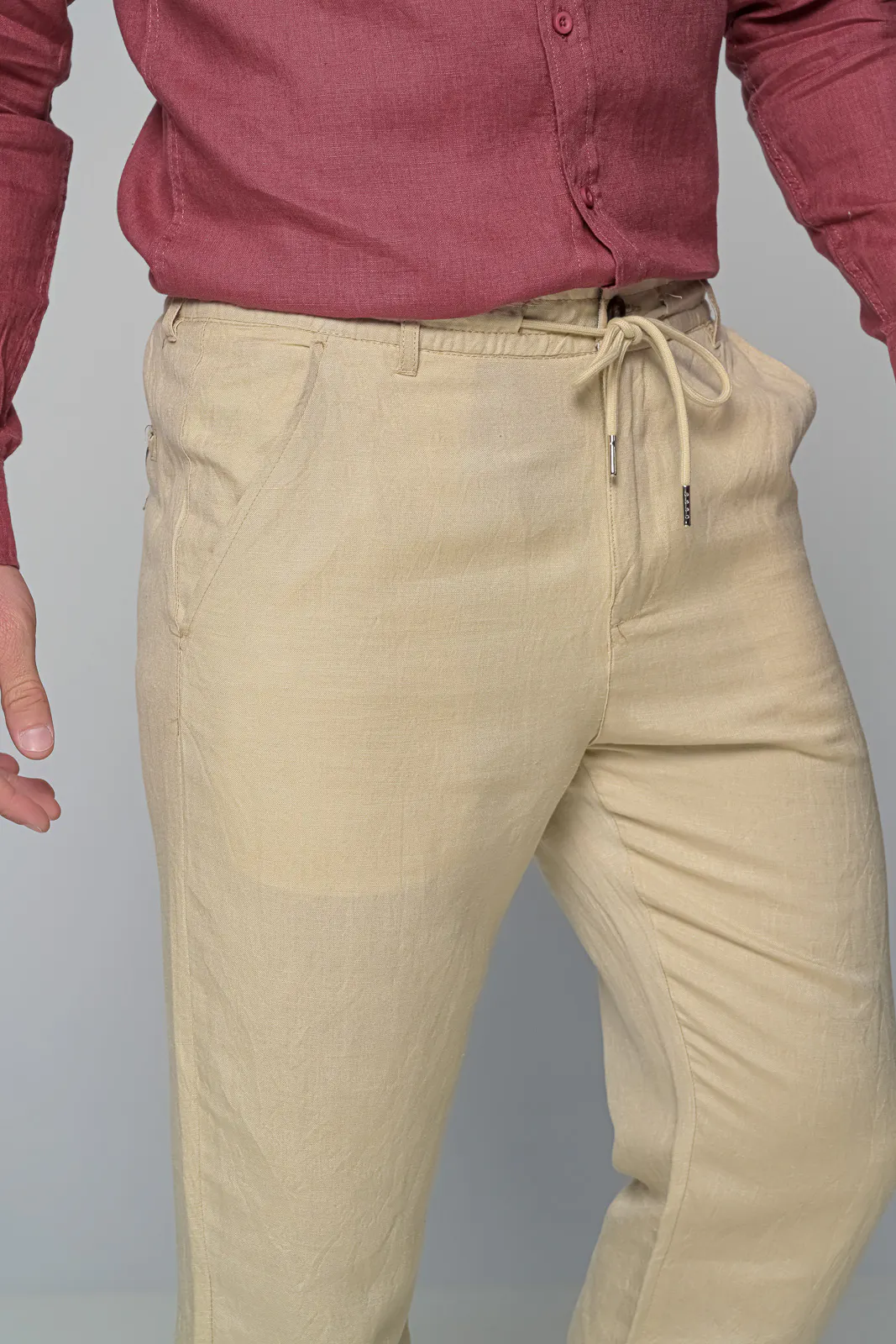 Παντελονι Linen Coral Ben Tailor