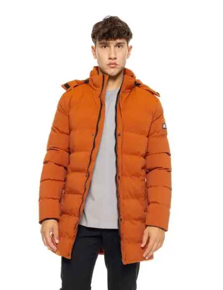 Ανδρικό Demi Μπουφάν Πάπρικα Με Αποσπώμενη Κουκούλα 50-201-007