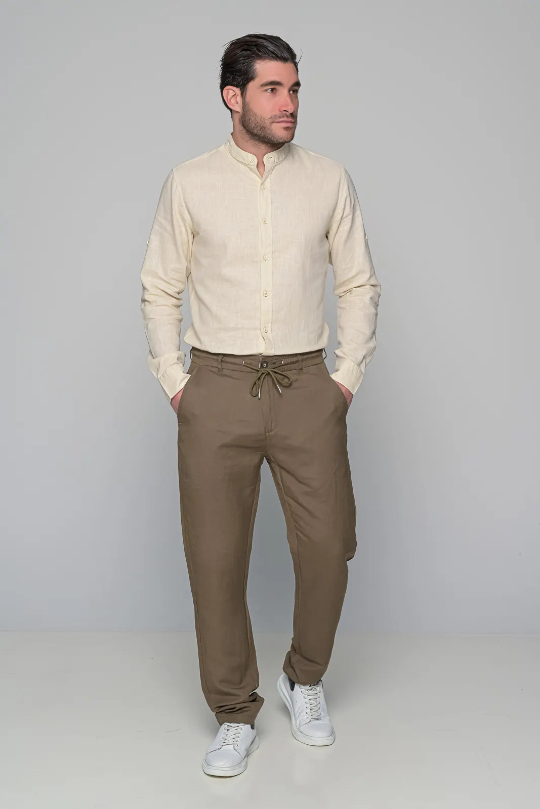 Παντελονι Linen Coral Ben Tailor