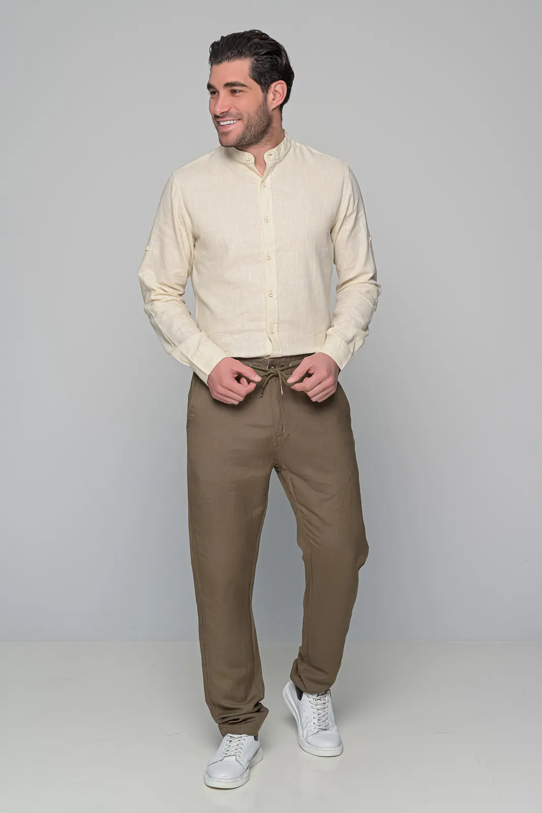 Παντελονι Linen Coral Ben Tailor