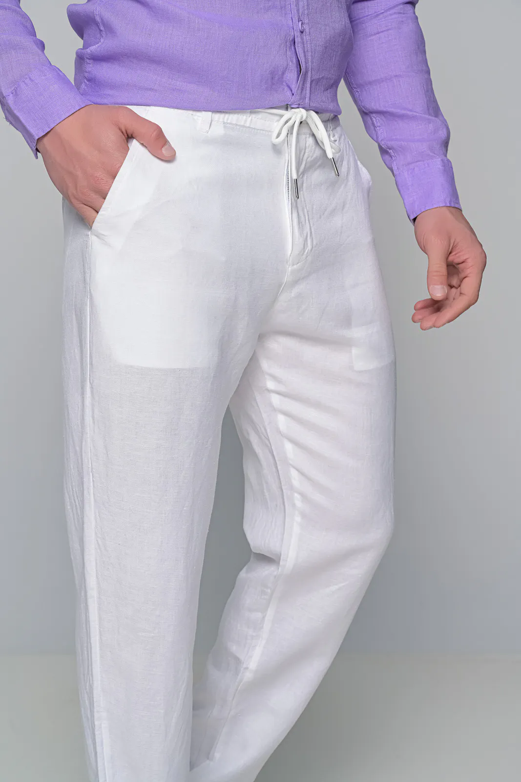 Παντελονι Linen Coral Ben Tailor