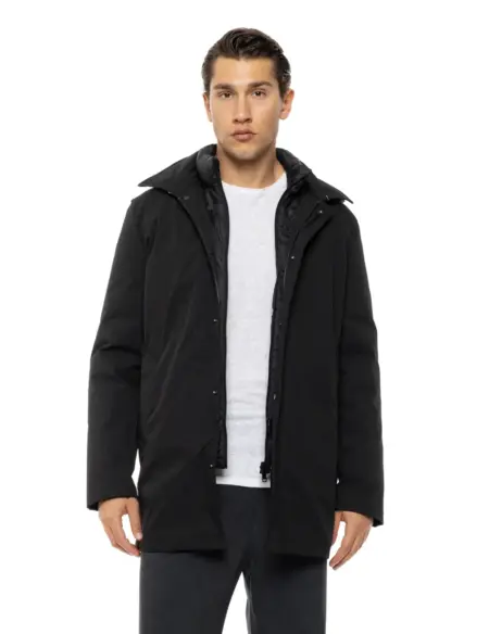 Biston Ανδρικό κοντό μπουφάν με αποσπώμενη κουκούλα
