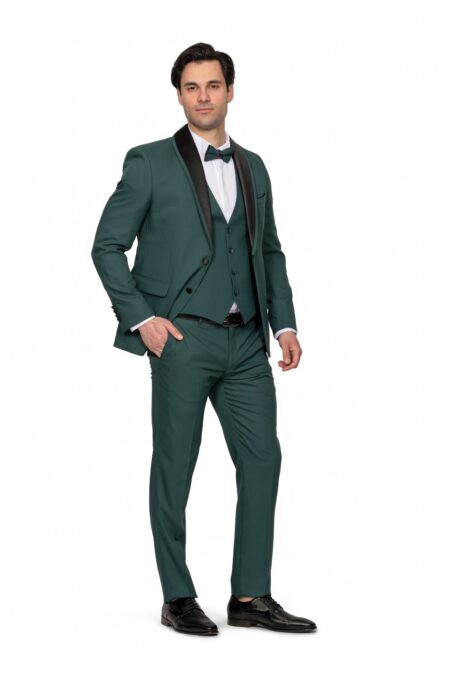 Κοστουμι Με Γιλεκο Και Παπιον MAKIS TSELIOS 126 Πρασινο