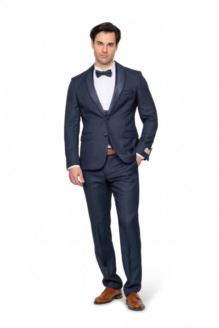 Κοστουμι Με Γιλεκο Και Παπιον MAKIS TSELIOS 113 Μπλε